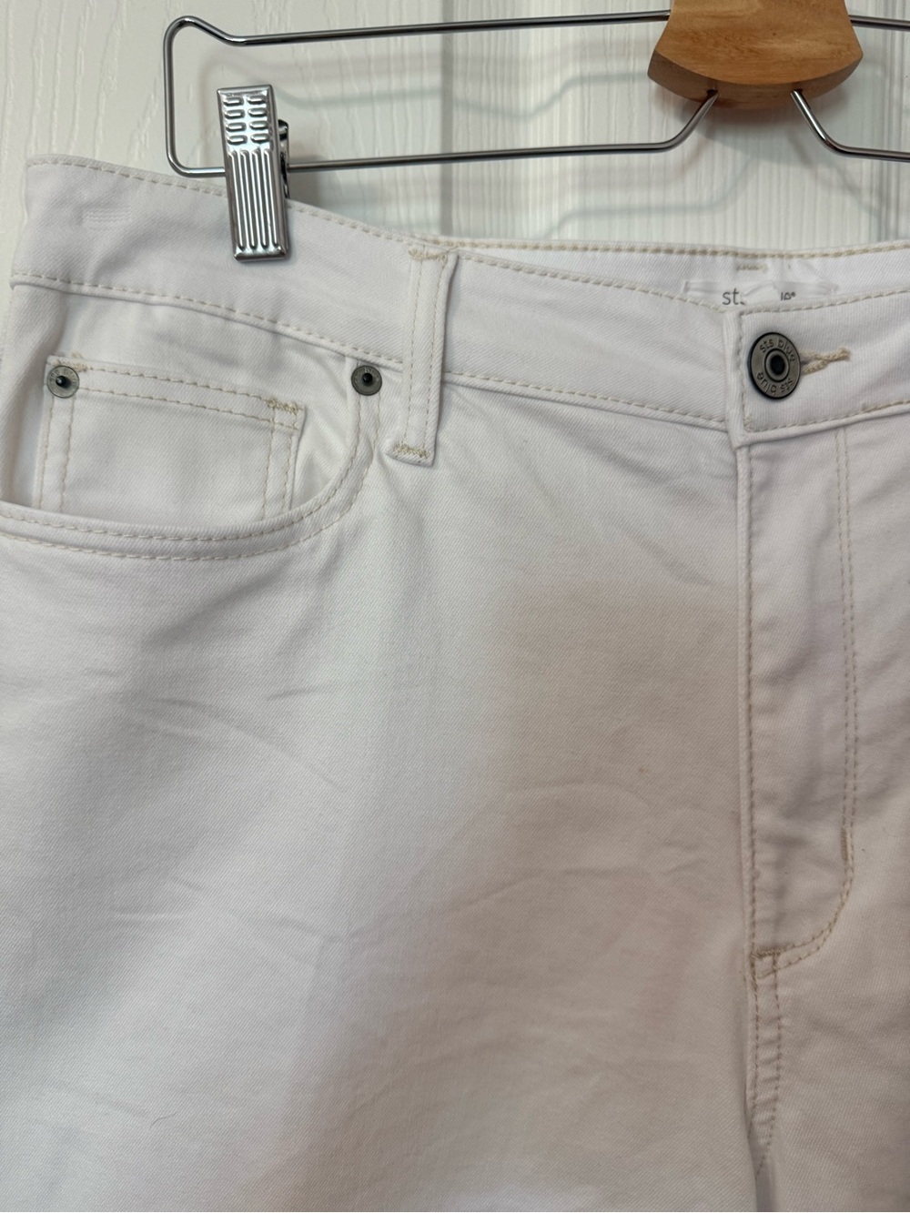 STS Blue White Wide-Leg Jeans